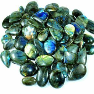 Natural Multi Flash Labradorite loose Cabochon Gemstone Wholesale Lot 150 Carat
